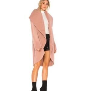 Young Fabulous & Broke Sandrine Dusty Pink Quilted Cardigan Coat SZ M/L
